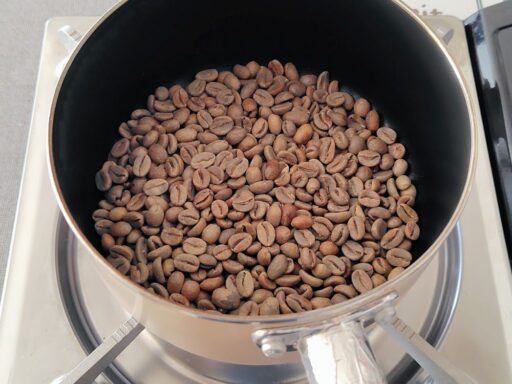 生豆投入直後の様子