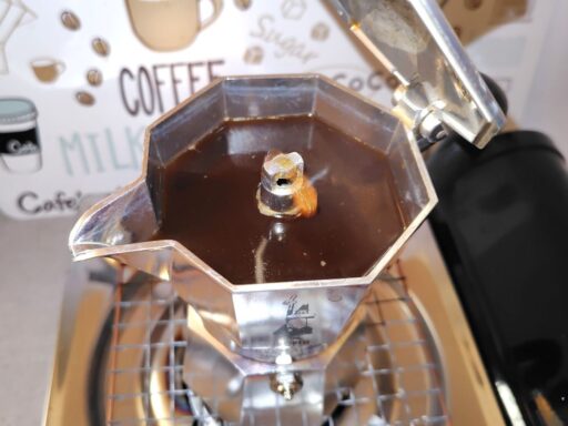 余熱で抽出を完了させる