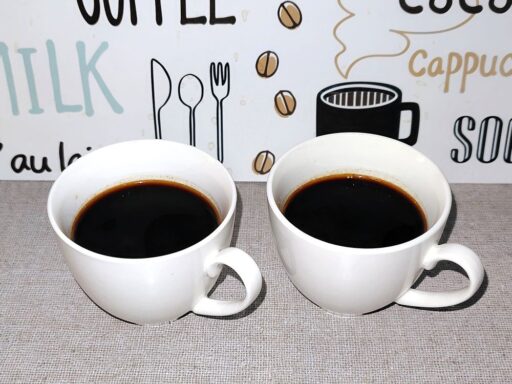 出来上がりのカップ