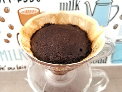 コーヒー粉を蒸らす